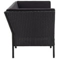 thumbnail image 5 of vidaXL 8 Piece Garden Lounge Set with Cushions Poly Rattan Black, 5 of 5