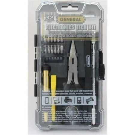 UPC: 0038728023186 | General Tools Manufacturing 119035 Electronics Tech Repair Kit  32 Piece – Case of 3