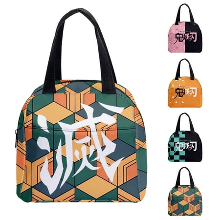 

Anime Demon Slayer Insulated Lunch Bag Resuable Thermal Lunch Tote Box for Women Kids #05