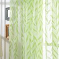 thumbnail image 3 of Green Leaf Print Sheer Curtains,Farmhouse Floral Curtains 78 Inches Long Rod Pocket Semi Sheer Curtains 2 Panels, 3 of 6