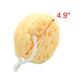 thumbnail image 2 of Unique Bargains Home Bath Shower Yellow Round Body Clean Soft Sponge w White Loop, 2 of 5