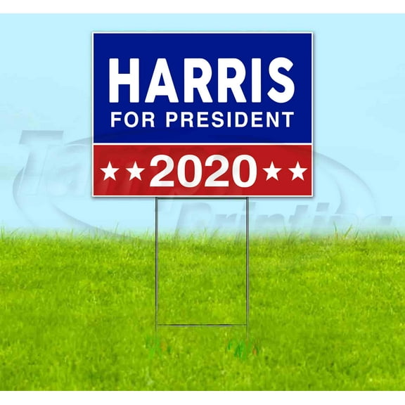 Harris For President 2020 (18" x 24") Yard Sign, Includes Metal Step Stake