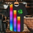 thumbnail image 5 of Yopmin Men's St Patrick's Day T-Shirt Clover Rainbow Summer Cotton T Shirts Holiday Crew Neck Clothes Everyday Wear, 5 of 7