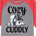 thumbnail image 3 of Peanuts - Cozy And Cuddly - Toddler And Youth Raglan Graphic T-Shirt, 3 of 7