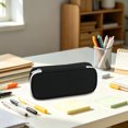 thumbnail image 5 of Black Pencil Case, Waterproof Oxford Fabric Stationery Pouch, Wear Resistant Supply Organizer Bag, Large Capacity Portable Storage Pouch for Daily Use, Office Work, Travel and Tiny Tots Daily Storage, 5 of 6