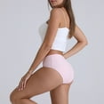 thumbnail image 3 of Fnooota Underwear for Women, High Waist 100% Cotton Briefs Panties Breathable Light Comfort Stretchy Pink ,M, 3 of 5