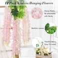 thumbnail image 3 of Wisteria Hanging Flowers, 3.6 Feet/Pcs Pink Wisteria Artificial Flowers, Fake Wisteria Flowers Garland, Hanging Wisteria Vines for Bedroom Wedding Home Party Wall Decoration, 3 of 5