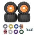 thumbnail image 1 of 4 Pcs Skateboard Wheels et 8 Pcs Roulements Haute Vitesse Faible Bruit Roulements Longboard Remplacement Roues Longboard Ensemble Roue Coussin PU Roue, 1 of 7