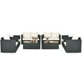 thumbnail image 2 of Costway Ensemble de Mobilier de Patio en Rotin 8 Pcs Blanc, 2 of 9