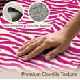 thumbnail image 6 of ODIKA Zebra Leopard Pink Stripe Spotted Print Border Mixed Bold Striped Stain Resistant Thin Throw for Entryway, Kitchen, Laundry Room, 6 of 7