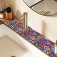 thumbnail image 2 of Yayeee Faucet Mat for Kitchen Sink 14.7" Diatomite Long Splash Guard Pad, Charming Floral Pattern, 2 of 7