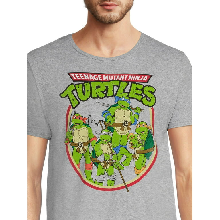 Teenage Mutant Ninja Turtles Men's & Big Men's Graphic Tee, Sizes S-3xl, Size: Medium, Gray