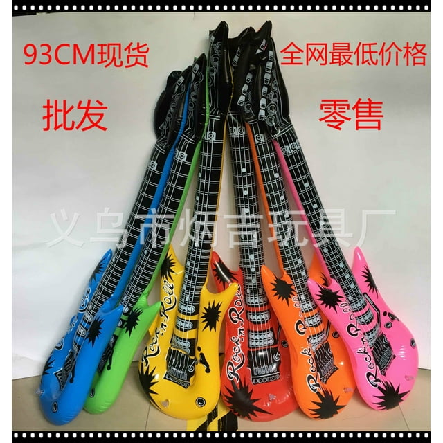 Qiaoxi Inflatable Toys for Children Microphone Guitar Saxophone Electronic Organ Inflatable Instrument for Musical Themed Party