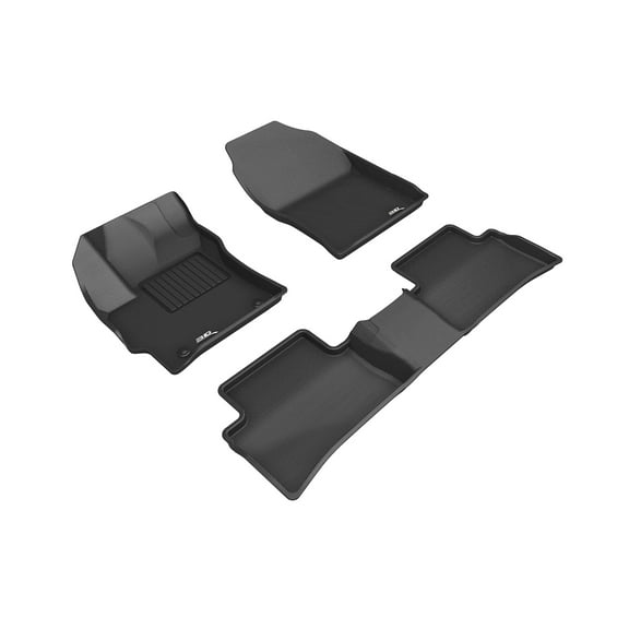 3D MAXpider Custom Fit Kagu Floor Mat (Black) Compatible with Toyota Corolla Hatchback 2019-2025 - Full Set