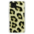 thumbnail image 1 of DistinctInk Clear Shockproof Hybrid Case for Google Pixel 4 XL (6.3" Screen) - TPU Bumper, Acrylic Back, Tempered Glass Screen Protector - Yellow Black Leopard Fur Skin Print, 1 of 1