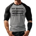 thumbnail image 2 of GYMISH Raglan Not Broken Funny Workout Gym T-Shirt for Men, 2 of 6