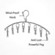 thumbnail image 3 of 2026 2 Pack Stainless Steel Laundry Drying Rack Clothes Hanger With 10 Clips, 3 of 5