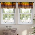 thumbnail image 2 of LALILO Kitchen Curtain Valance Palm Trees Sunset Rod Pocket Window Curtain 52"x 18" Set of 2, 2 of 6