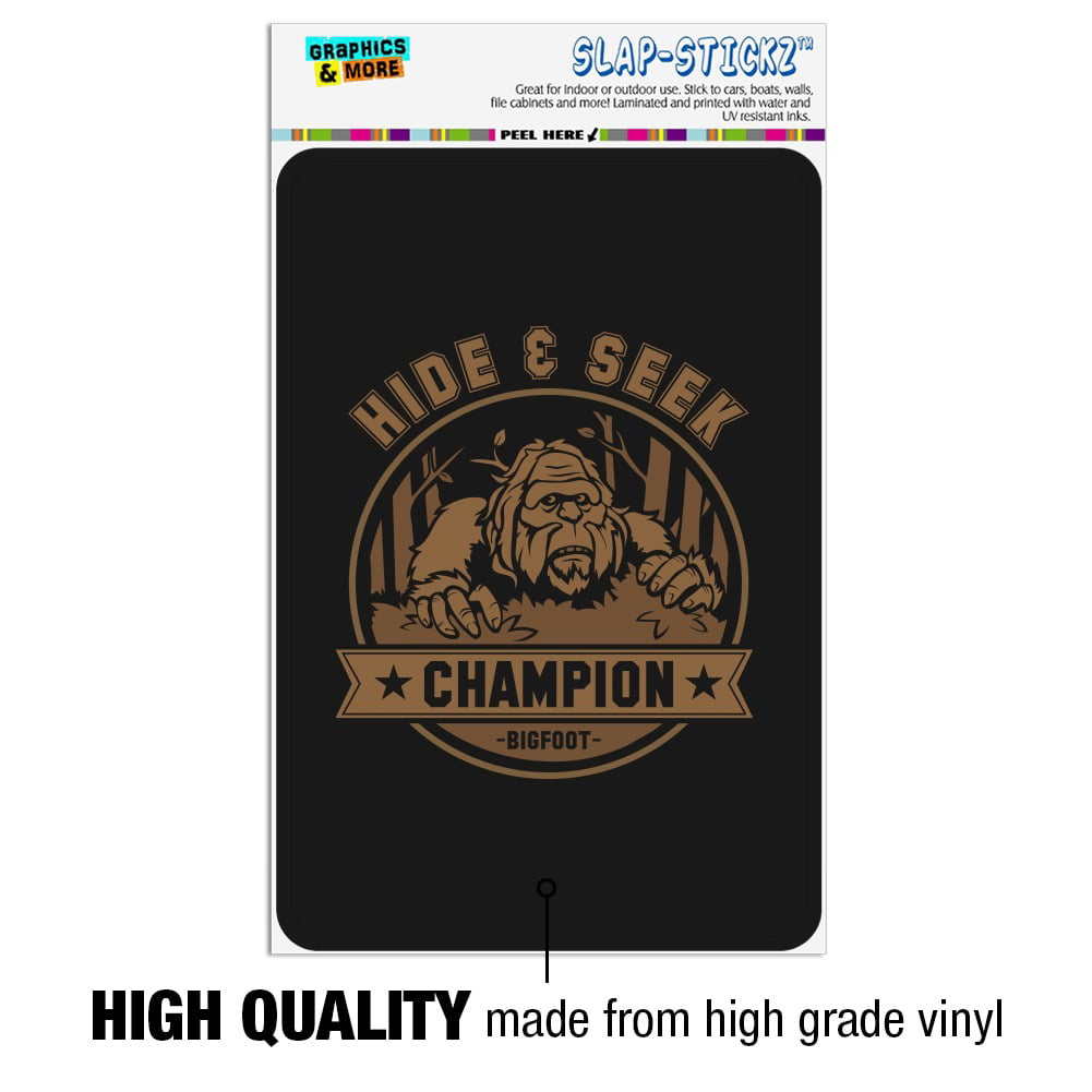 Bigfoot Hide-N-Seek Champion Vinyl Wall Decal Room Phone Decor Sticker 