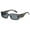 Transparent Frame, variant on Small Black Retro 90's Thick Square Frame Men Women Rectangle Fashion Sunglasses