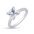 thumbnail image 2 of 1.5ct Princess Cut Moissanite Rings for Women, Brilliant D Color VVS1 Clarity Lab Created Diamond Solitaire Ring 18K White Gold Over Sterling Silver 4-Prong Moissanite Engagement Ring for Women-8, 2 of 9