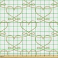 thumbnail image 2 of Valentine's Day Fabric by the Yard, Sailor Pattern of Rope Shaping Hearts Lovers Day Celebration Nautical Design, Decorative Upholstery Fabric for Chairs & Home Accents, Tan White by Ambesonne, 2 of 5