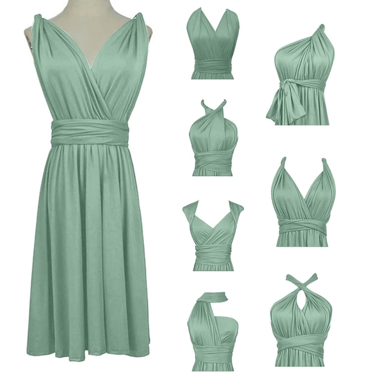 multiway midi dress Rebdolls Women's Plus Size Micaela Satin Multiway Midi Bodycon Dress