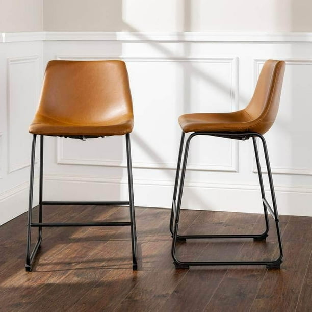 Leather 2024 counter stools