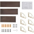 thumbnail image 3 of Wall-Mounted Floating Shelves, Set of 3 Rustic Wood Wall Shelves for Living Room, Bedroom, Bathroom(Vine), 3 of 3