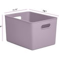 thumbnail image 4 of Superio 22L Large Lilac Ribbed Storage Bin with Lid, Plastic Storage Bin, 4 of 7