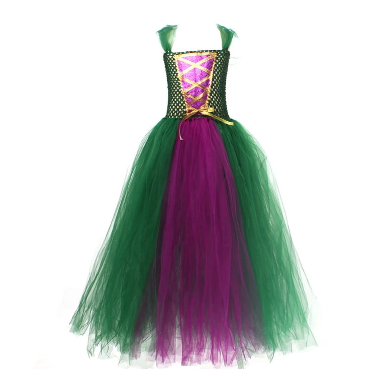 IBTOM CASTLE Child's Witch Costume with Tutu Dress, Cloak, Broom, 4-5  Years, Green - Walmart.com