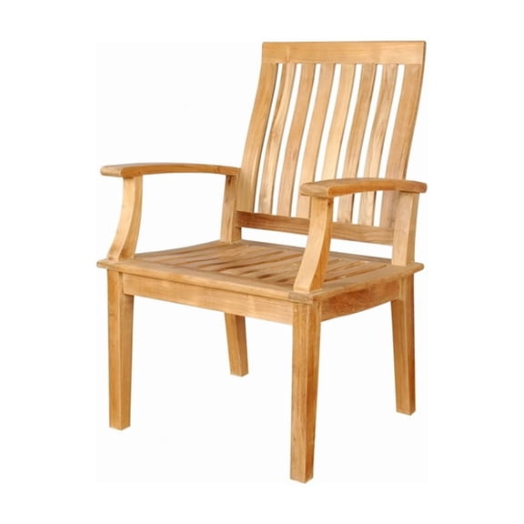 Anderson Teak Brianna Patio Dining Arm Chair in Natural
