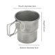 thumbnail image 5 of Taza de camping de 300 ml Taza de camping ligera Utensilios de picnic para turistas (plata retro), 5 of 5