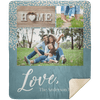 50 x 60" Personalized Premium Mink Sherpa Family Blanket - Love