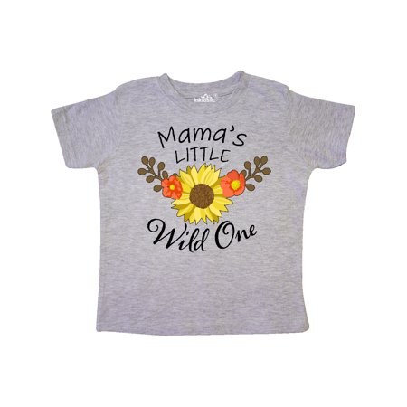 

Inktastic Mama s Little Wild 1 with Beautiful Sunflower Gift Toddler Boy or Toddler Girl T-Shirt