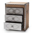 thumbnail image 2 of Bowery Hill 3-Drawer Wood End Table in Silver and Brown, 2 of 8