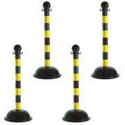 Mr Chain Black/yellow Stripes Heavy Duty Stanchion (4-Pack)