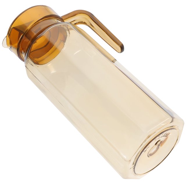 Botella de vidrio con tapa para agua fría, té perfumado, refrigerador, limones, jarra para el hogar, oficina