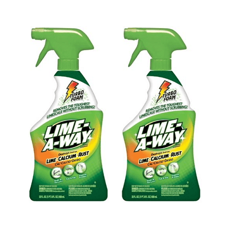 (2 pack) Lime-A-Way Bathroom Cleaner, 32oz Bottle, Removes Lime Calcium (Best Way To Clean Rust Off Chrome Rims)