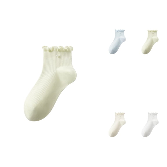 Breathable Kids Socks with Grips, Non- Crew Socks for Girls and Boys, Soft Cotton Unisex 12-Pack