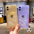 thumbnail image 3 of Titular De La Tarjeta Caso Xiaomi Redmi 10 9 9A 9C NFC Mi 11 lite POCO M3 X3 X3 Pro Note 11 10s Bolsa De A Prueba De Golpes Transparente Suave TPU Cubierta Trasera, 3 of 4