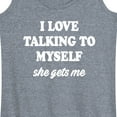 thumbnail image 3 of Instant Message - I Love Talking To Myself - Women's Racerback Tank Top, 3 of 6