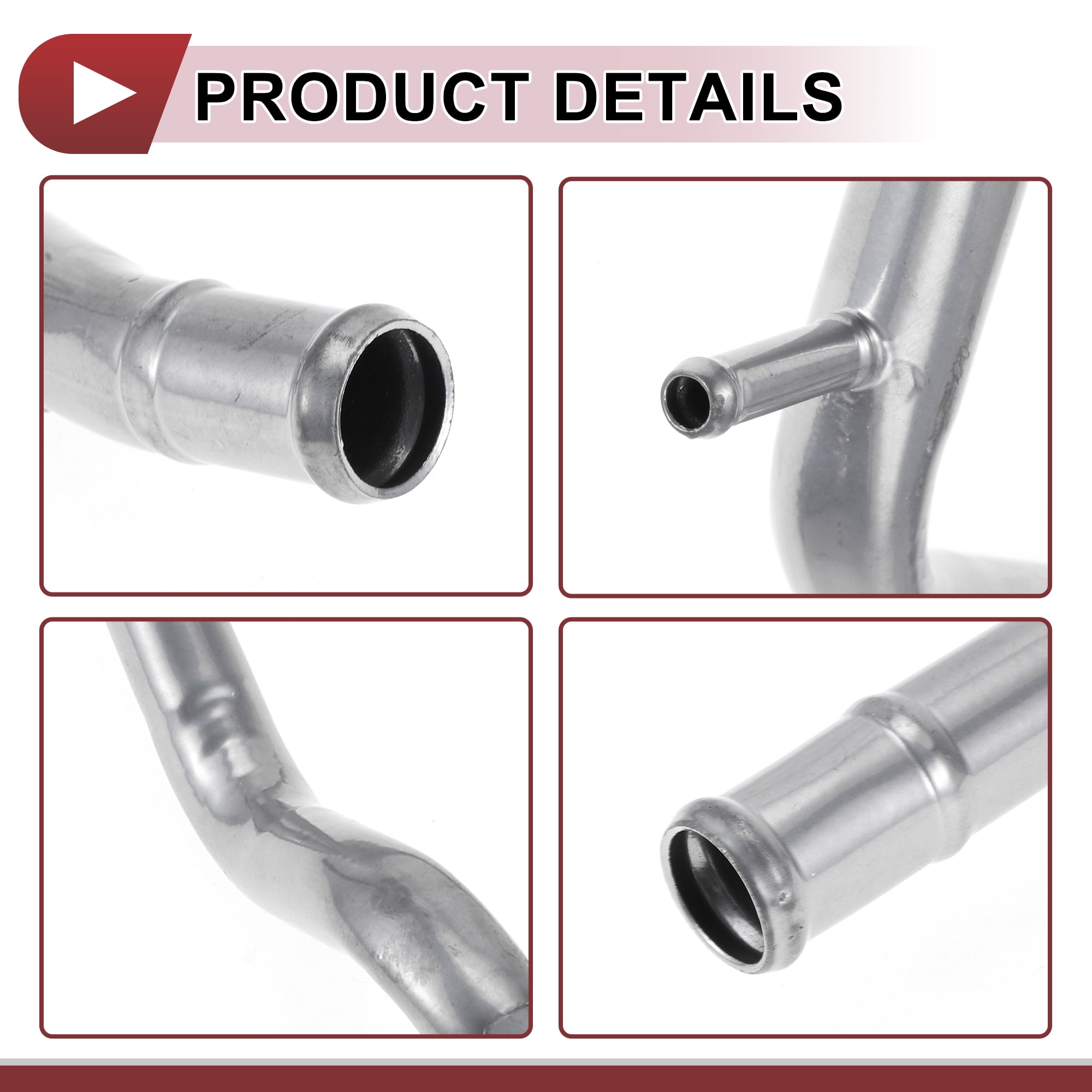 Unique Bargains 1 Pc Heater Hose for Kia Forte Forte5 2014-2018 Engine Water Inlet Tube Pipe No.254572E000 Silver Tone Metal