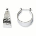 thumbnail image 1 of Silver-tone Textured Small Post Hoop Earrings BF1682, 1 of 1