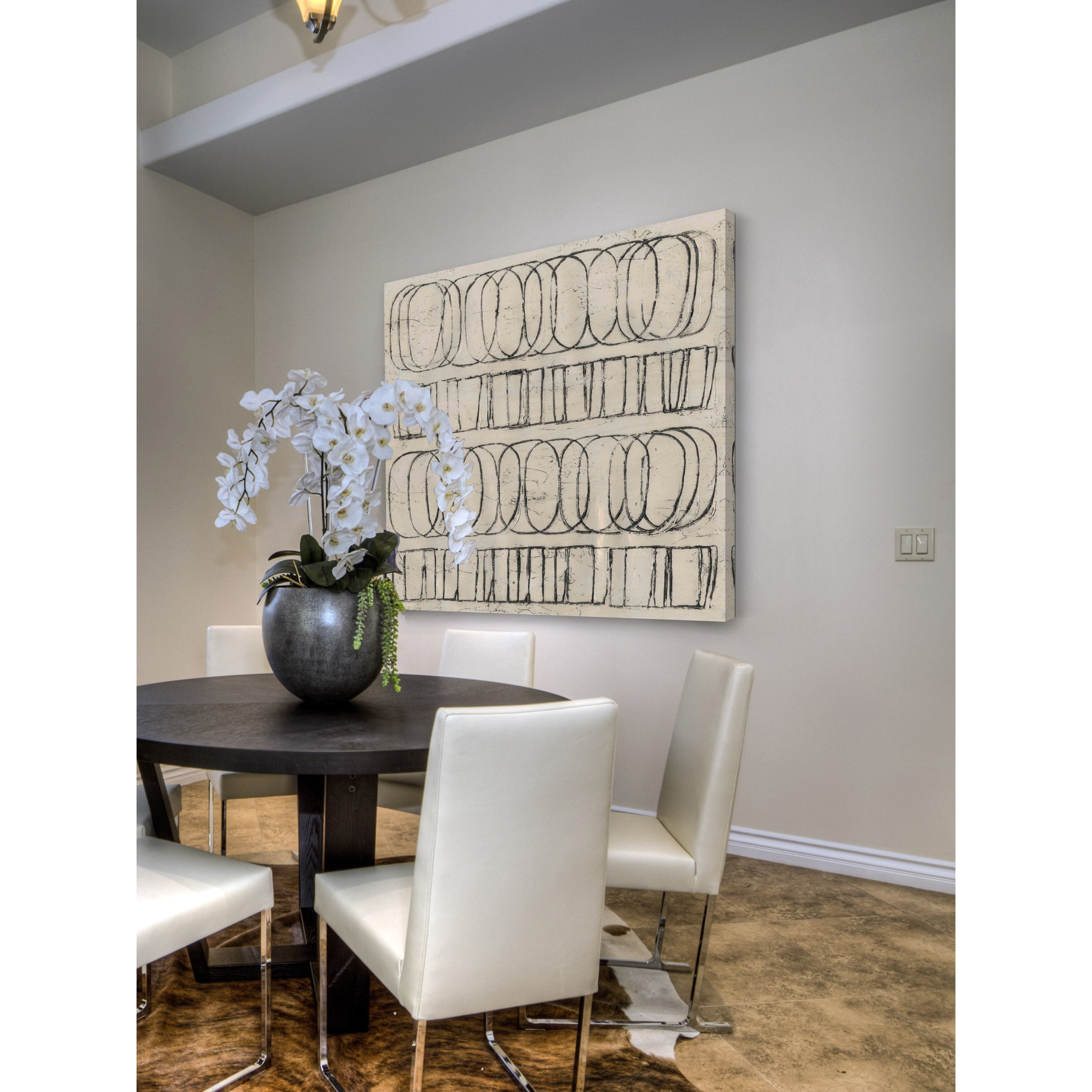 "Ovals & Rectangles" Painting Print on Wrapped Canvas