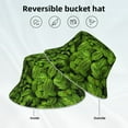 thumbnail image 2 of Pofeuu Tiny Green Fern Leaves Print Bucket Hat for Women Men Reflective Bucket Hats Beach Summer Sun Hat Travel Fisherman Cap, 2 of 6
