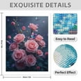 thumbnail image 3 of Diamond Art Kit for Adults, Roses And Butterflies In Nature Diamond Painting for Adults Beginners, 5D DIY Diamond Art Painting Kits, Colorful Diamond Painting Craft for Home Decor 12x16, 3 of 7