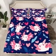 thumbnail image 2 of Castle Fairy Kawaii Axolotl Twin Sheet Sets for Boys Girls,Pink Salamander Bedding, 2 of 7
