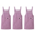 thumbnail image 1 of Delantal de terciopelo de cristal de 3 piezas Apuakthei, cintura suave y transpirable, ropa de cocina para cocinar, ropa de trabajo de restaurante, cintura estilo correa, 1 of 5