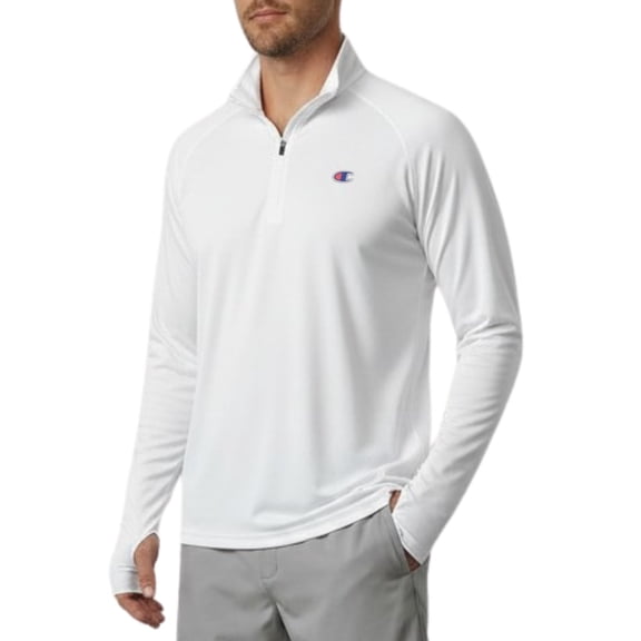 Champion Men's Quarter-Zip Pullover Sun Shirt UPF 50 Long Sleeve Rashguard